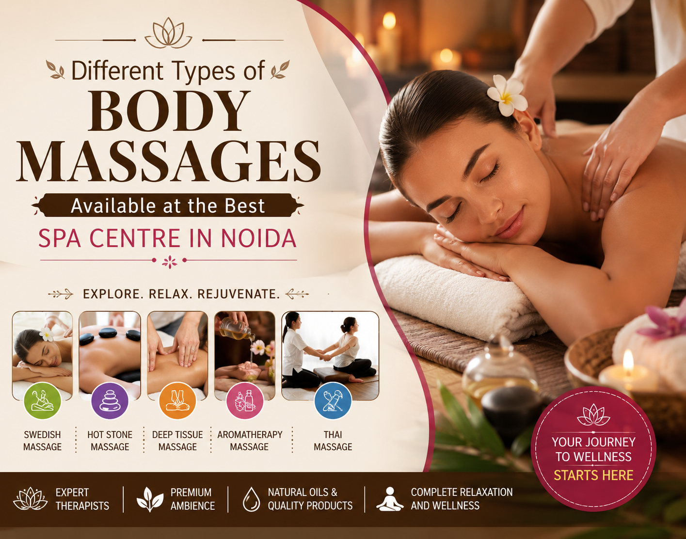 Different Types of Body Massages Available at the Best Spa Centre in Noida