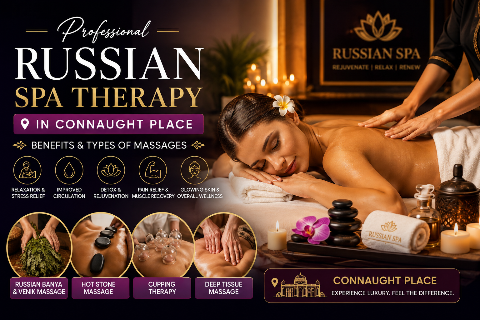 Professional Russian Spa Therapy in Connaught Place: Benefits & Types of Massages