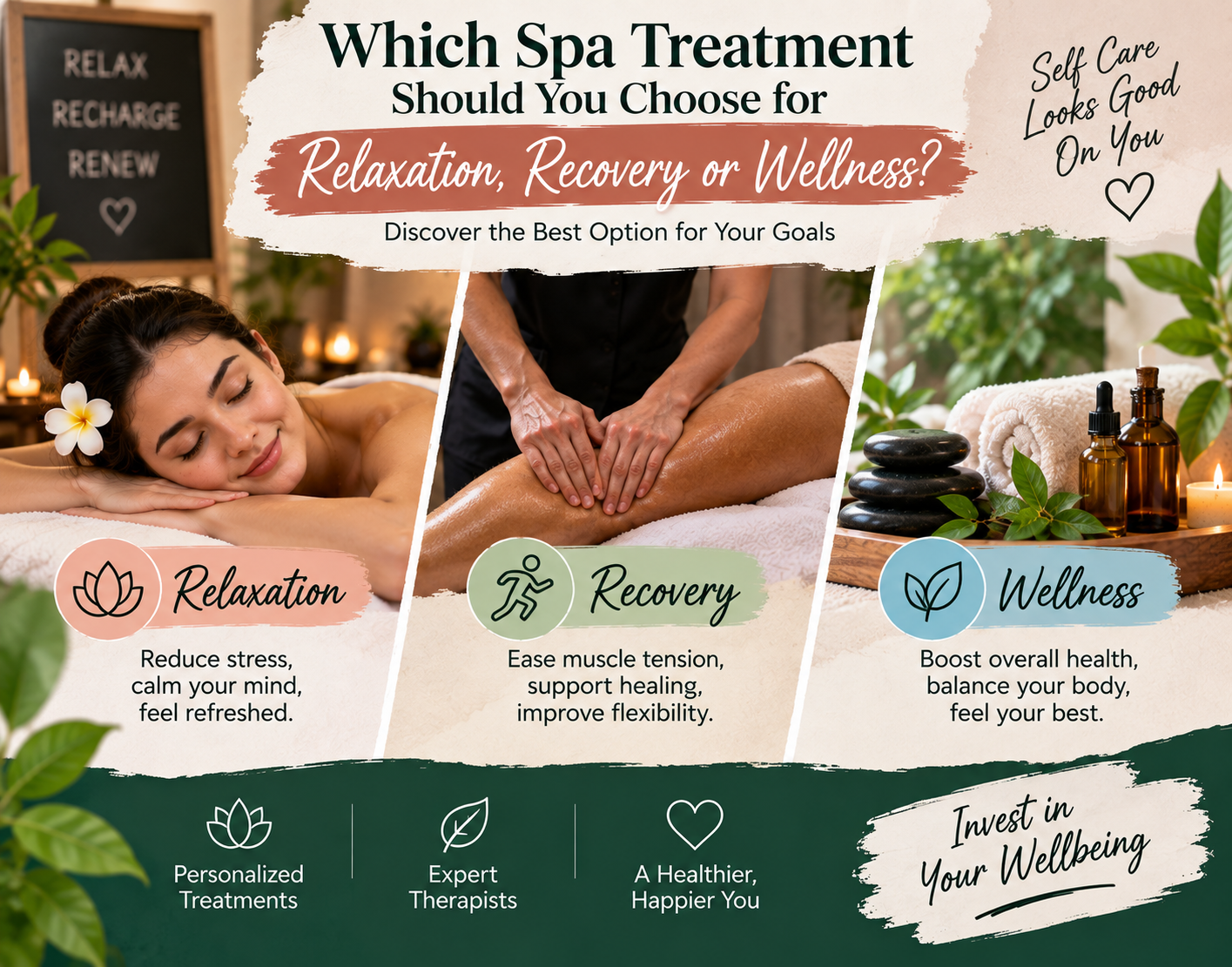Which Spa Treatment Should You Choose for Relaxation, Recovery or Wellness?